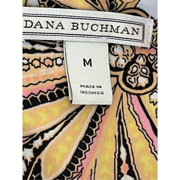 Dana Buchman Tan & Yellow Floral Print Tank Top Size M - Picture 5 of 6